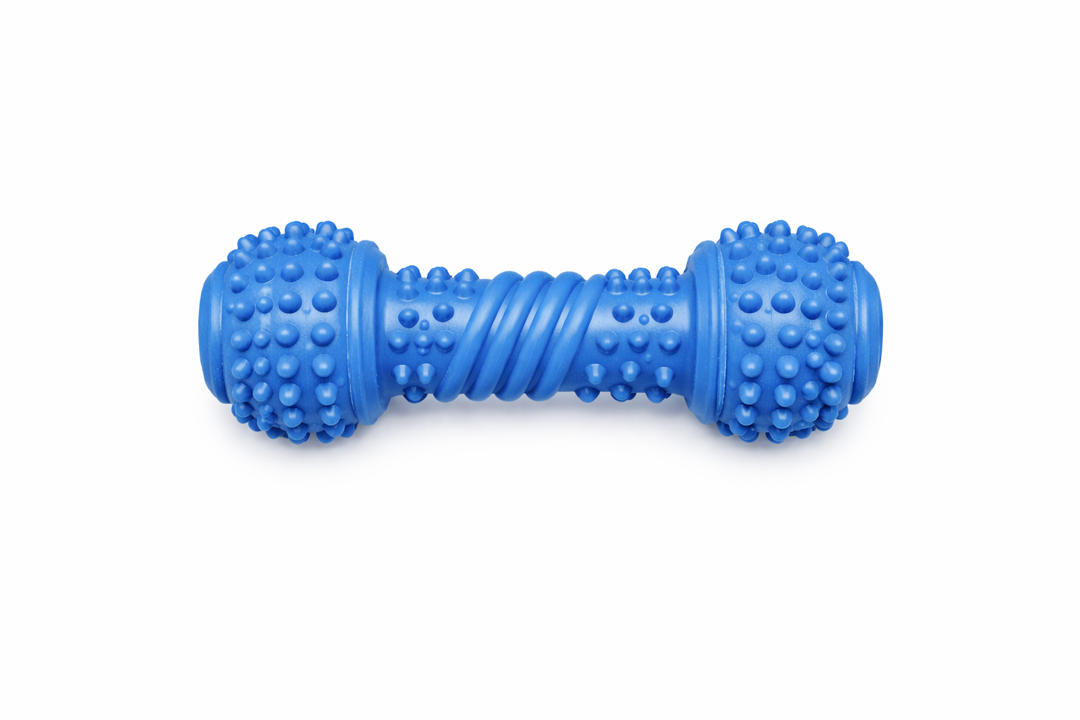 Durable Blue Rubber Dog Chew Toy - Non-Toxic, Spiky Design for Interactive Play and Teething Relief - Image 3