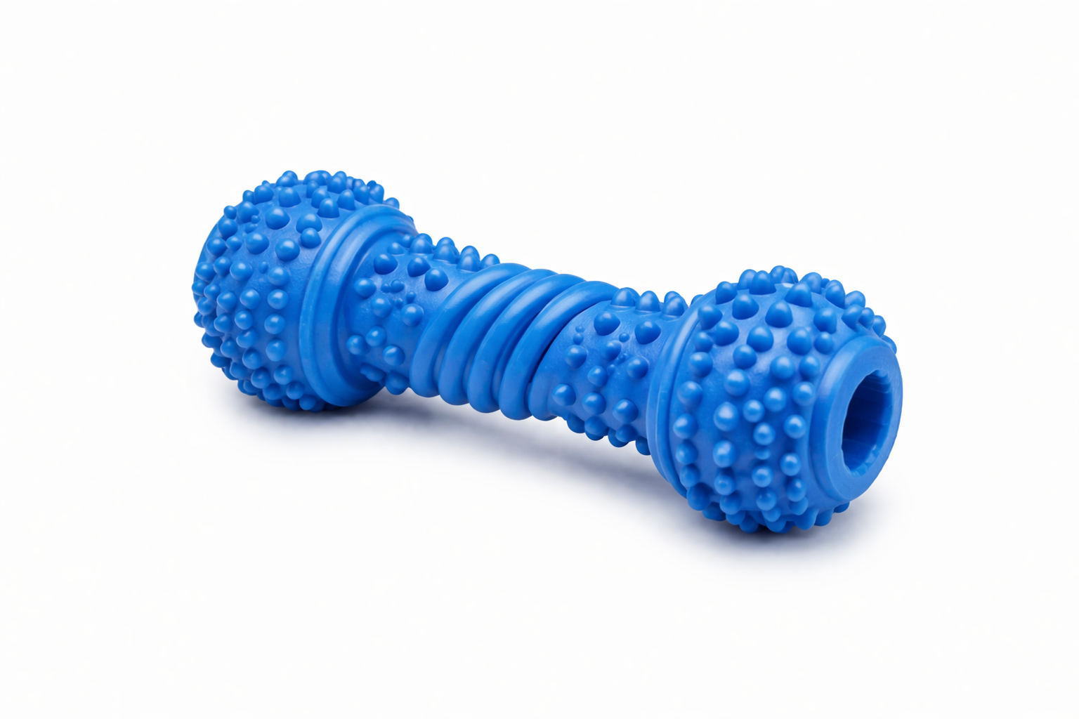 Durable Blue Rubber Dog Chew Toy - Non-Toxic, Spiky Design for Interactive Play and Teething Relief - Image 2